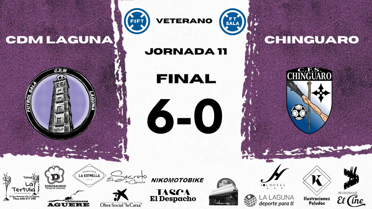 CDMaxorataTfe's tweet photo. VETERANO | RESULTADO 
Victoria el pasado miércoles del Laguna en una nueva jornada de la categoría de Veteranos. 
⚽⚽ Ale
⚽⚽ Samu
⚽ Ruyman
⚽ Mon
¡¡Vamos Laguna!! 💜🤍 https://t.co/epaz7mSQrB