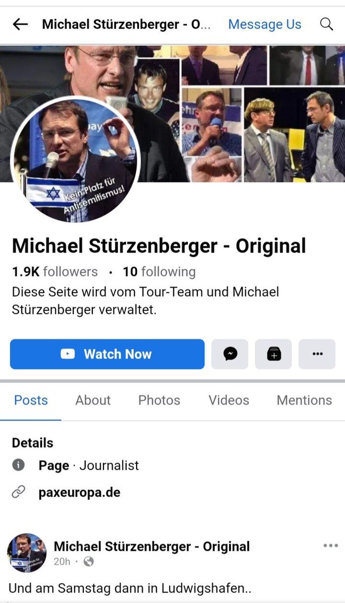 Don't see much in the way of German patriotism with the supposed far right blogger stabbed today. He describes himself as a warrior against 'anti-Semitism.' 🤣