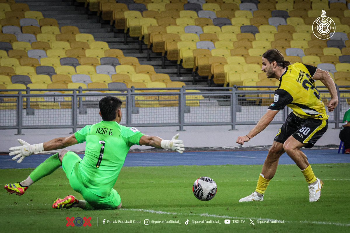 perakfcofficial's tweet photo. FULLTIME!

Perlawanan Latihan (Tertutup) 

MALAYSIA 1-0 PERAK FC
⚽️ Daniel Ting 17' 
* Perlawanan berlangsung 70 minit

📆 Jumaat, 31 Mei 2024
🏟️ Stadium Nasional Bukit Jalil

🤍💛🖤

#PerakFC
#KejorYobKejor
#ONEXOX
#XOXMALAYSIA
#RiseAsOne
#CheetahMY https://t.co/kF5wZlmxVi