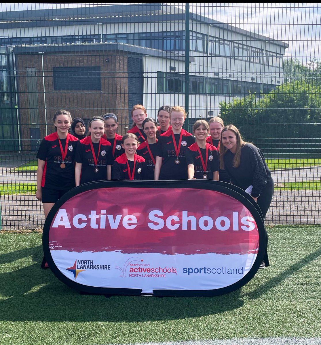 Well done to our S1/S2 girls football team for coming 3rd in the NL League!! Very proud of you all !! #proud #alwaysambees 💛🐝🎉 @st_ambrose_pe @stambrosehigh