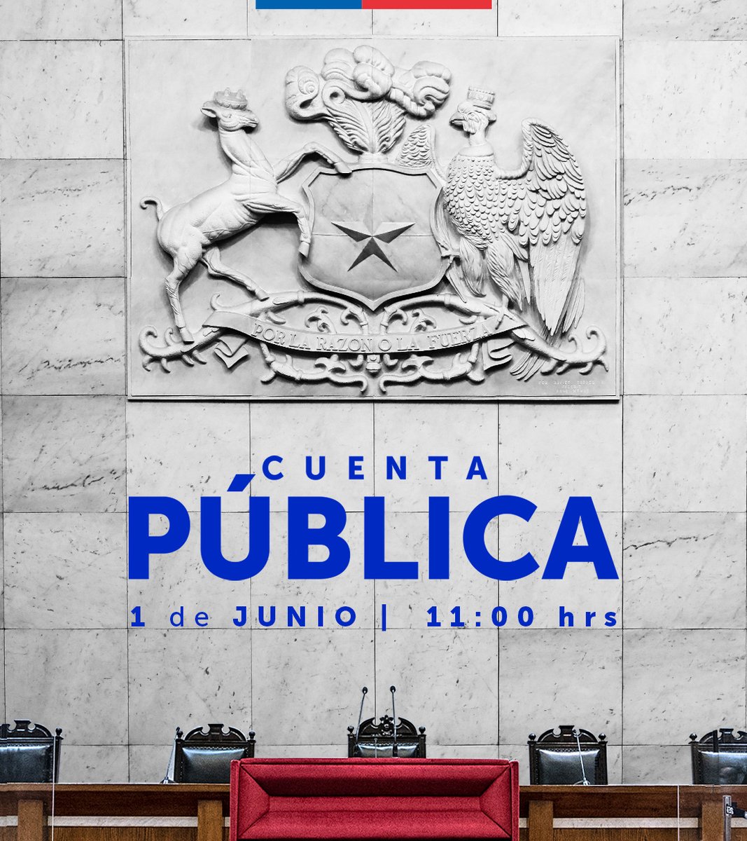 Este sábado 1 de junio a las 11:00 horas, sigue la #CuentaPública2024 del Presidente de la República @GabrielBoric, desde el Salón de Honor del Congreso Nacional en Valparaíso.