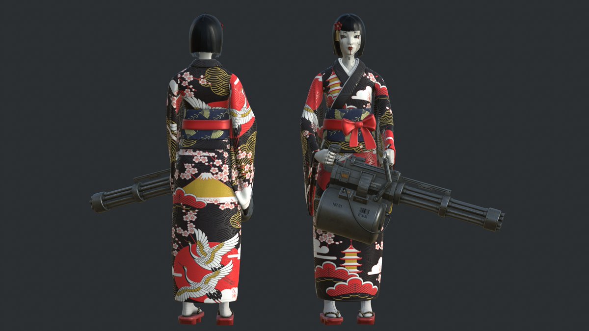 Geisha android.
#3dcharacter
