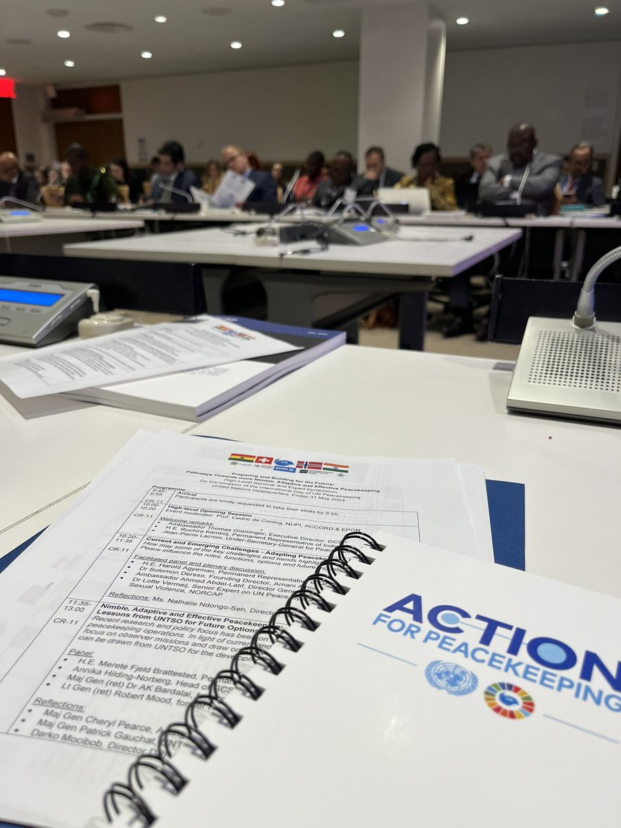 Wendy MacClinchy (@wwwmac) on Twitter photo On Intāl #Peacekeeping Day, experts, UN, states say:
ā¦PK needs multilayer pāships, diversified tools, agility, flexible $
ā¦UN/AU: joint planning + joint delivery needed. SCR 2719 milestone but not panacea
ā¦PKOs/TCCs: build capacity on climate, disinfo
<a href="/UNPeacekeeping/">UN Peacekeeping</a> On Intāl #Peacekeeping Day, experts, UN, states say:
ā¦PK needs multilayer pāships, diversified tools, agility, flexible $
ā¦UN/AU: joint planning + joint delivery needed. SCR 2719 milestone but not panacea
ā¦PKOs/TCCs: build capacity on climate, disinfo
<a href="/UNPeacekeeping/">UN Peacekeeping</a>