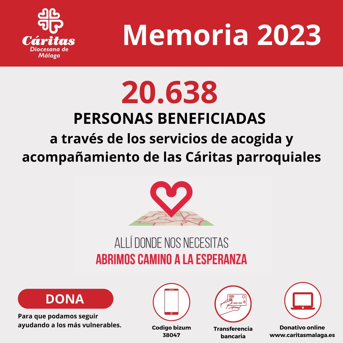 Estar al lado de las personas que sufren, solo es posible gracias al compromiso de todos.
Cada encuentro, cada relación de ayuda, cada diálogo sanador, allí donde más se necesitaba, ha abierto camino a la esperanza.

#abrimoscaminoalaesperanza #corpuschristi2024 #memoriacáritas23