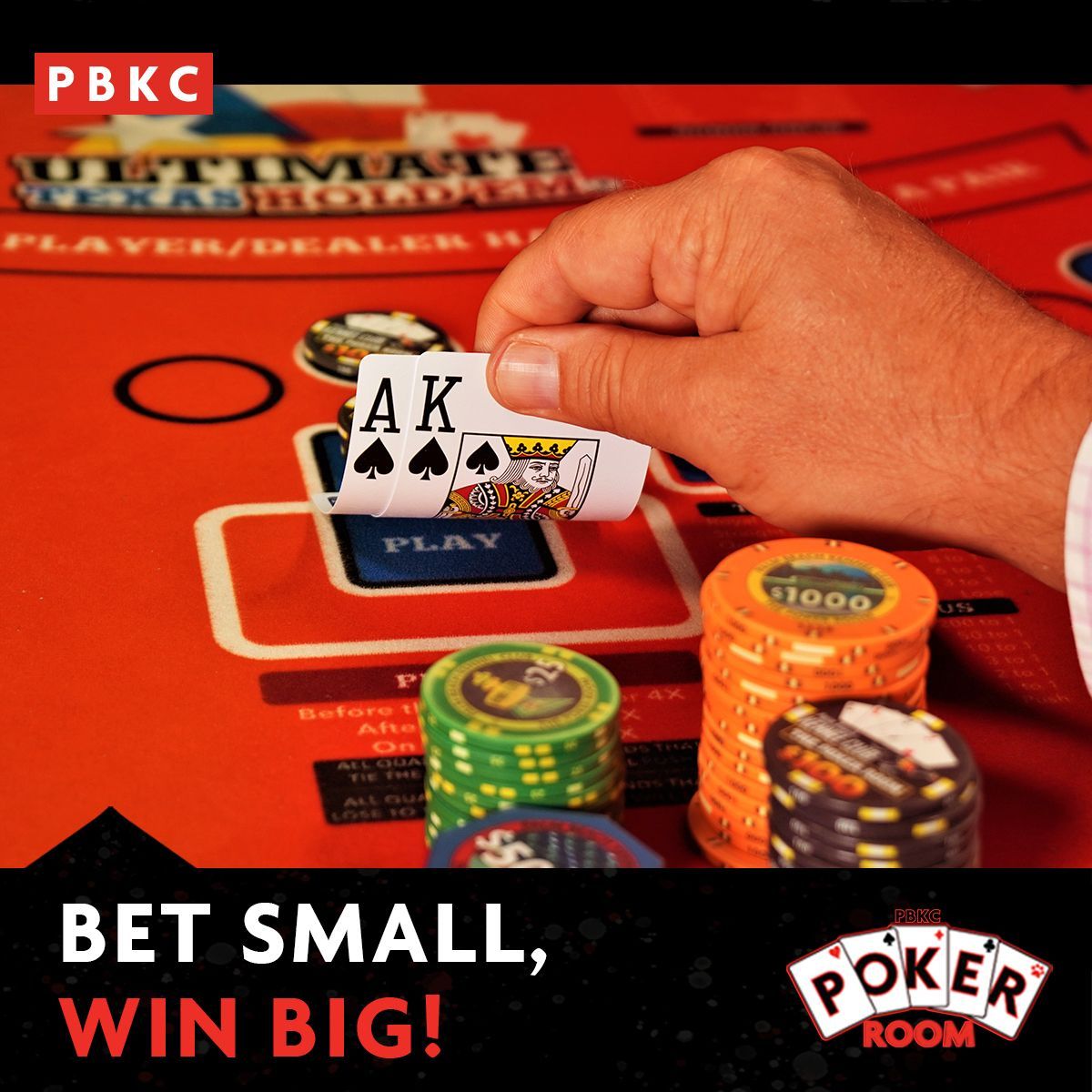 Bet small, win big! Table Games at PBKC! With just a $5 minimum, 7 days a week! #tablegames #3cardpoker #ultimatetexasholdem #poker #westpalmbeach