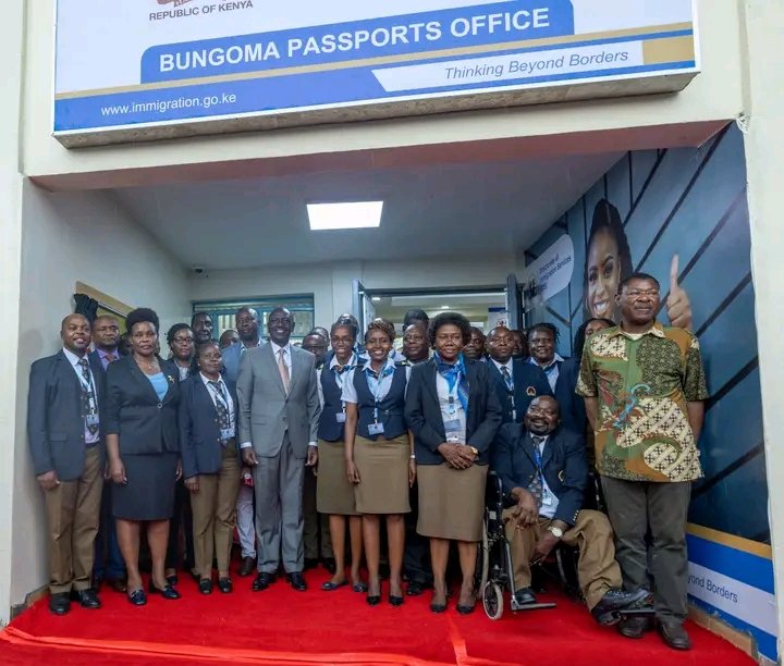 Today in Bungoma County H.E President William Ruto commissioned the Bungoma Immigration Office, which will also serve the counties of Vihiga, Kakamega, Busia, and Trans-Nzoia.
