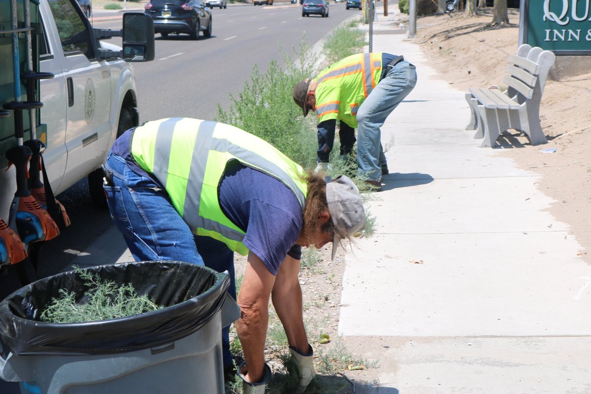 We're offering FREE litter and weed removal from curbs, medians, and roadways! Just give us a call at 311 or fill out the form on our website. ow.ly/lMge50RAYqK . . . #OneAlbuquerque #KeepABQBeautiful #SolidWasteDepartment