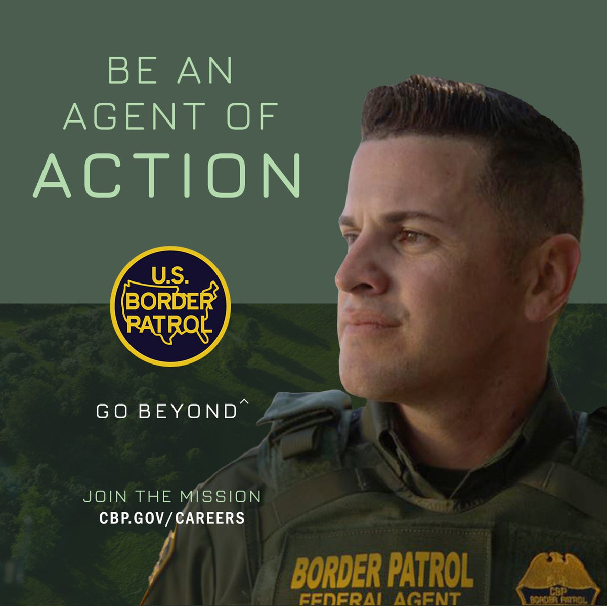 Be an Agent of Action.​ Join the mission to protect our borders. ​ Apply to become a Border Patrol Agent, today ➡️ go.dhs.gov/oW5​ #CBPCareers #NowHiring