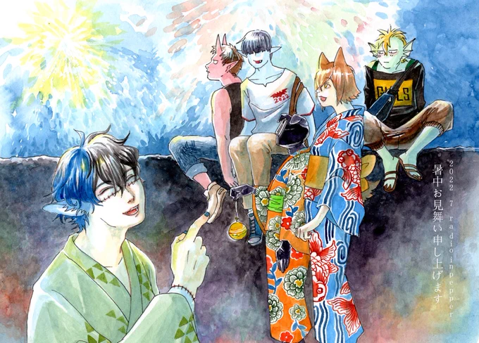 一次創作なかなか出来てないからね～ 久しぶりに描けて嬉しかったです。以後もよろしくな 