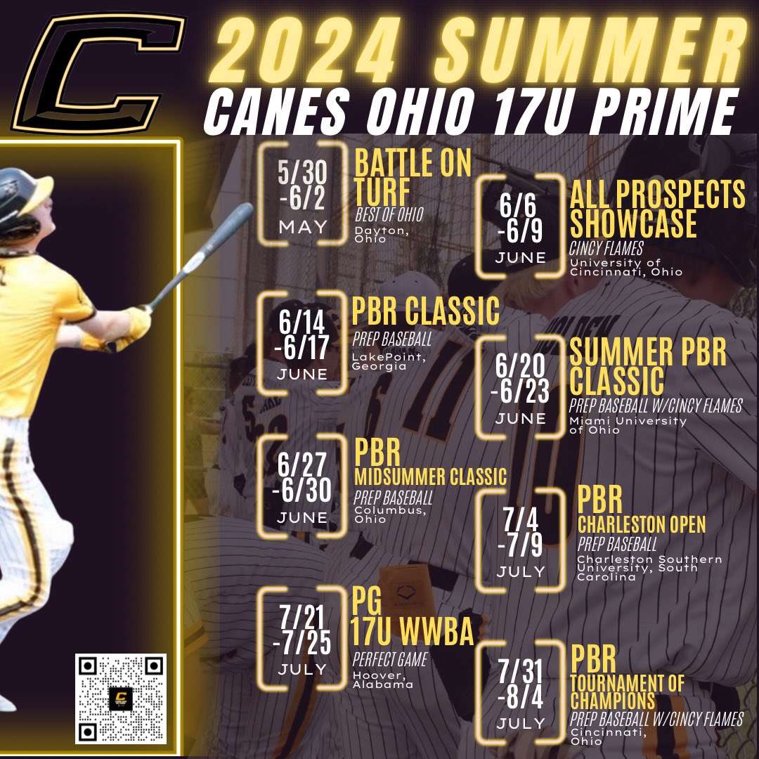 🟠⚫️NOW PRESENTING⚫️🟠
The Canes Ohio 17U Prime
☀️Summer Tour☀️
Your roster, ladies and gentleman 😎
Welcome to the show 🎤

@canes_ohio #CaneGang