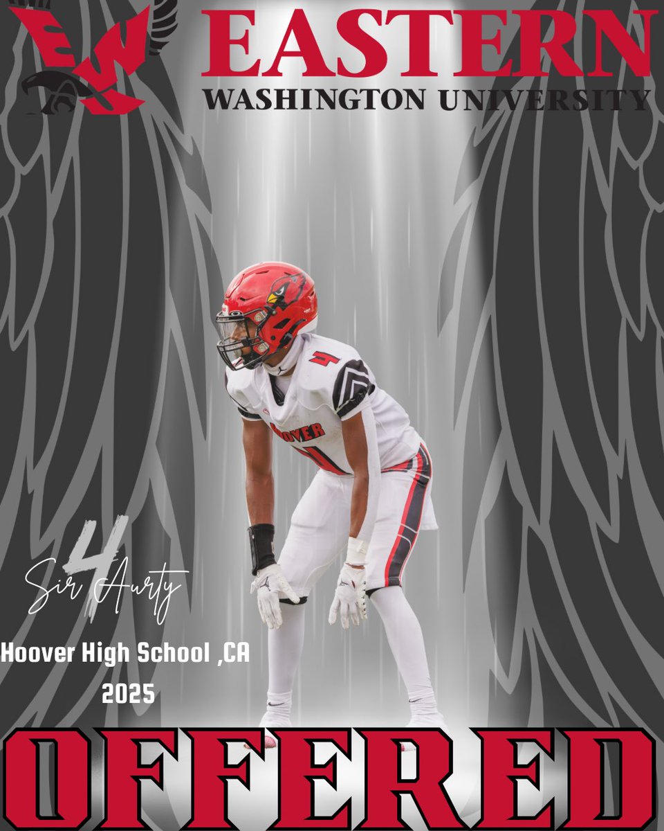Sir Autry (@sir_saucy4) on Twitter photo Blessed to have received an offer from the Eastern Washington University 🖤❤️ <a href="/Coach_TMACK/">CoachT-MACK</a> <a href="/coachjmcdaniels/">Jeff McDaniels</a> <a href="/HooRydeFootball/">Hoover Cardinals Football</a> <a href="/coachwillgray/">Will Gray</a> Blessed to have received an offer from the Eastern Washington University 🖤❤️ <a href="/Coach_TMACK/">CoachT-MACK</a> <a href="/coachjmcdaniels/">Jeff McDaniels</a> <a href="/HooRydeFootball/">Hoover Cardinals Football</a> <a href="/coachwillgray/">Will Gray</a>