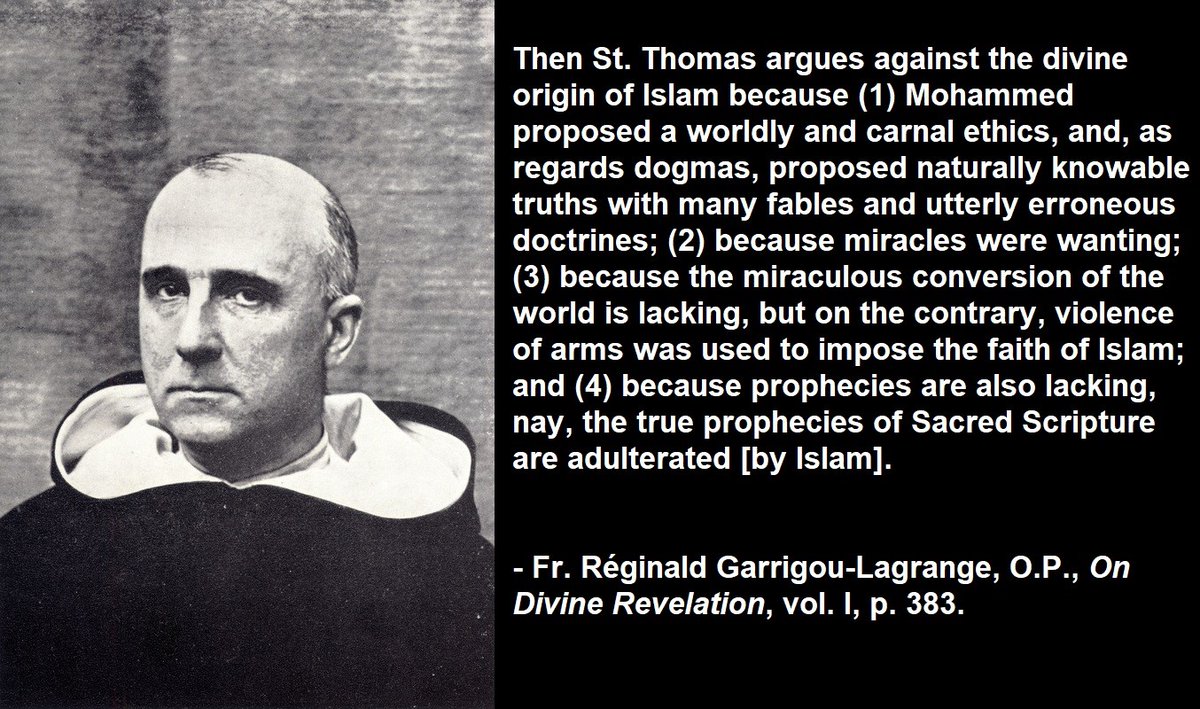 Summary of the principles of St. Thomas Aquinas against Islam and why it's false.