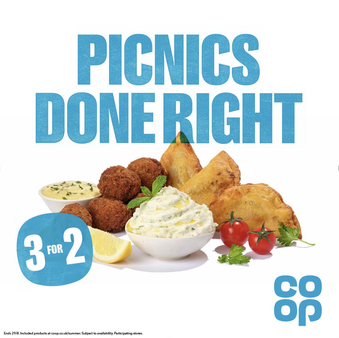 Whatever the weather, the 3 for 2 picnic range is back in your local @coopuk store ☀️
See the full range 👉 coop.co.uk/products/summe…