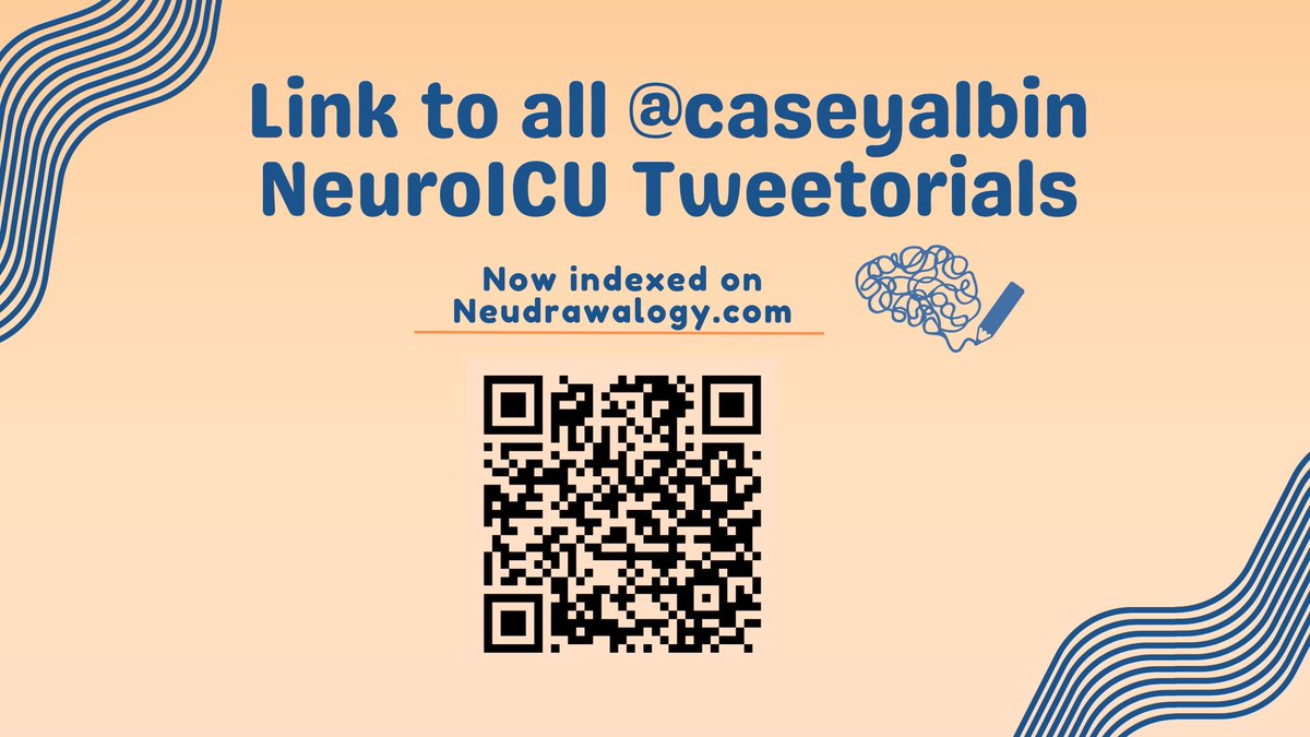 I am thrilled to share that all my NeuroICU Tweetorials are now indexed on the @neudrawlogy website by the extremely talented @gabifpucci! Check out all former #tweetorial cases and collect her awesome infographics! neudrawlogy.com/casey-albins-t…