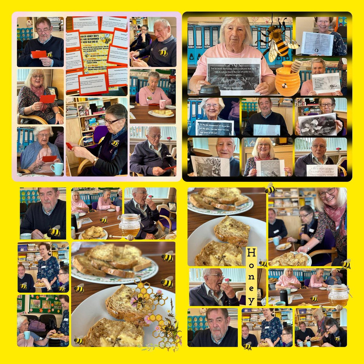eadmc20's tweet photo. National Biscuit Day &amp; World Bee Day.
1/3 of the world's food production depends on bees. We all know that pollination is a necessary process to help crops grow. Singing,quizzes,fact cards,exercise.We all had a thoroughly buzzing week.

#worldbeeday #nationalbiscuitday #dementia https://t.co/PjUSoHFamO