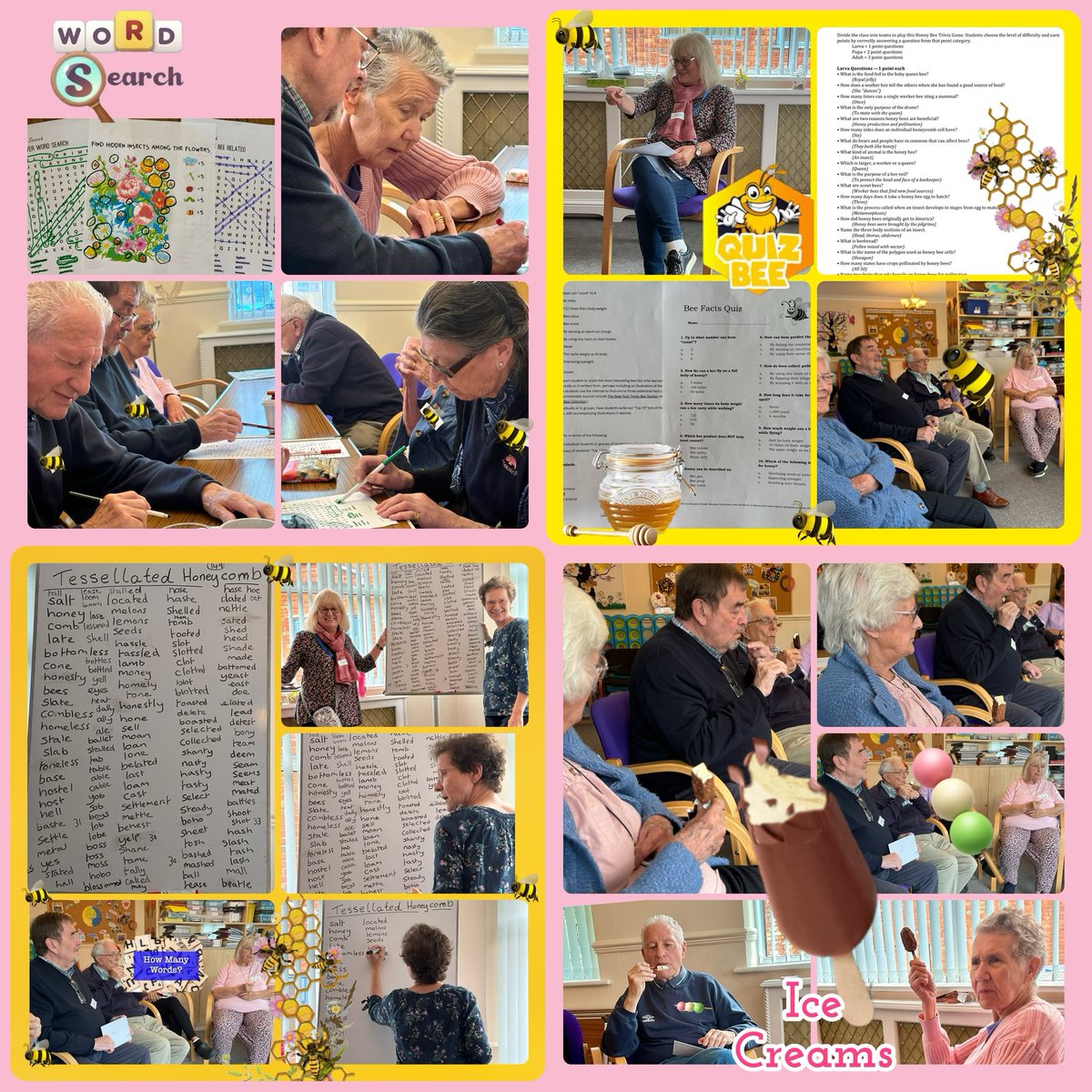 eadmc20's tweet photo. National Biscuit Day &amp; World Bee Day.
1/3 of the world's food production depends on bees. We all know that pollination is a necessary process to help crops grow. Singing,quizzes,fact cards,exercise.We all had a thoroughly buzzing week.

#worldbeeday #nationalbiscuitday #dementia https://t.co/PjUSoHFamO