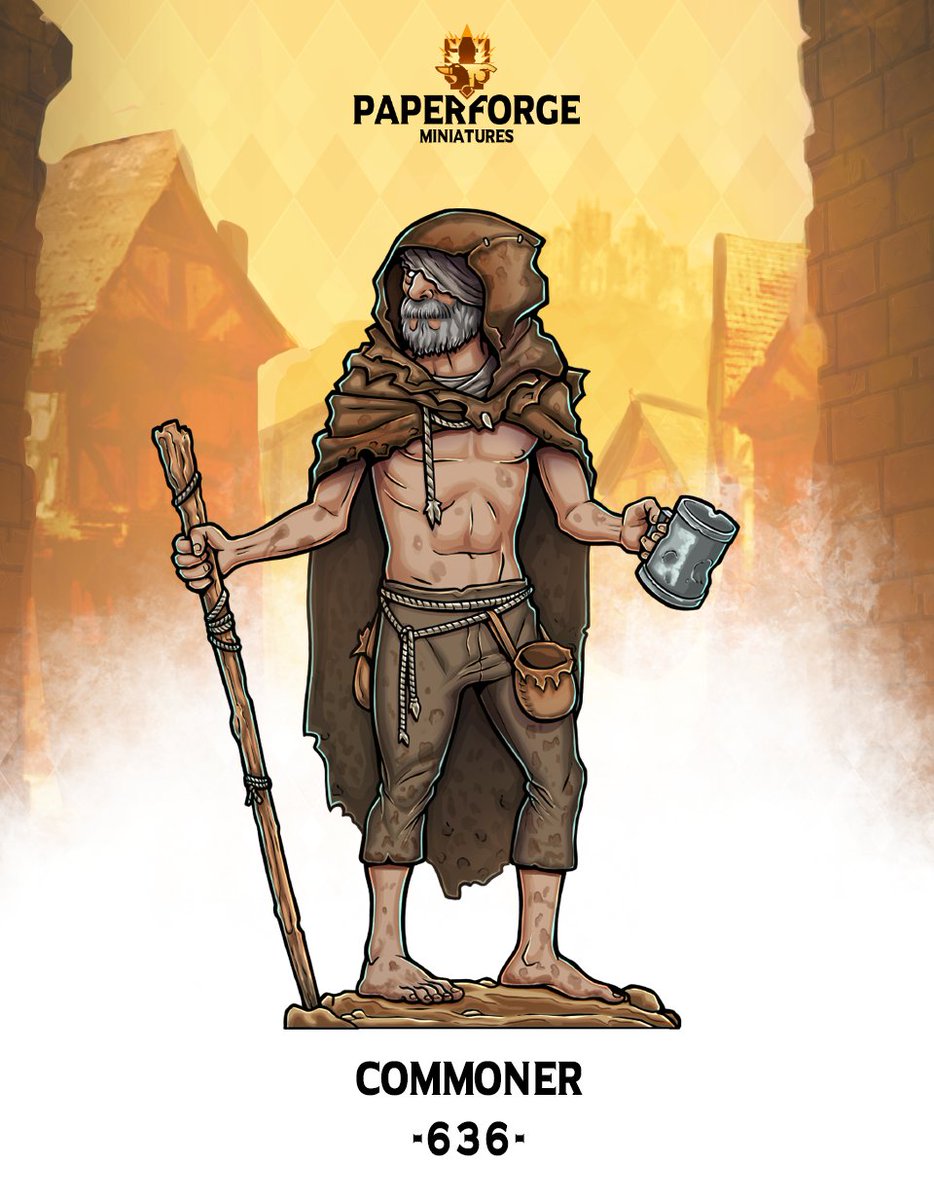 PaperForgeMinis's tweet photo. The Commoner is out! You can get the paper mini and #VTT Tokens plus some extra Patreon loot here:
https://t.co/6jkB3ueIBi
#DND #REPG #TTRPG https://t.co/1WcljhTFhj