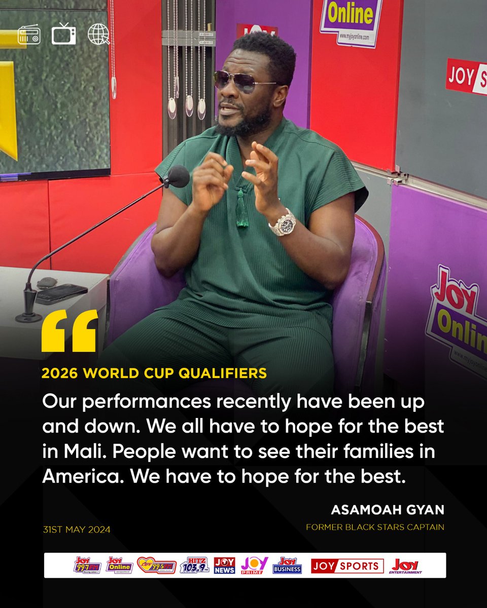 2026 World Cup Qualifiers: We have to hope for the best - Asamoah Gyan.