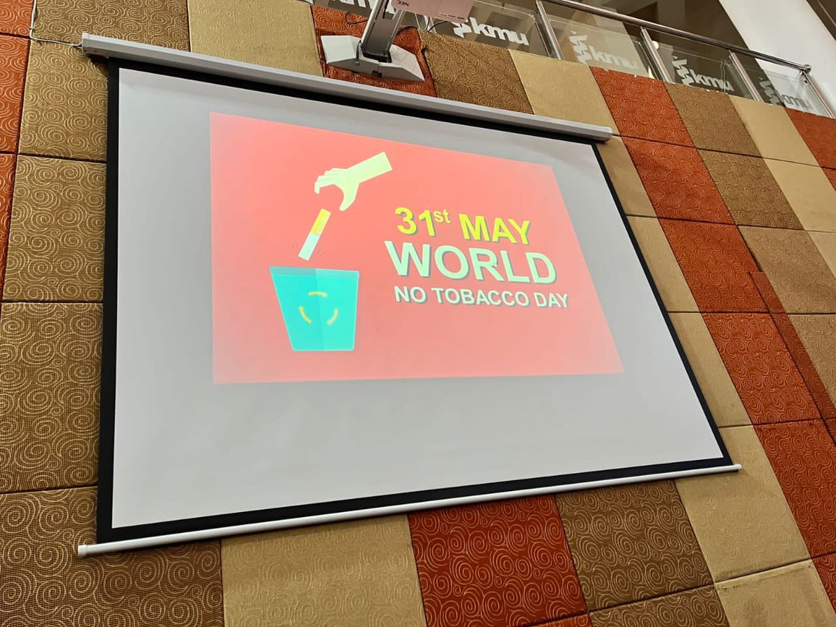 kmuofficial_'s tweet photo. KMU Hosts World No Tobacco Day Seminar

KMU's Anti-Drug and Tobacco Committee, led by Dr. Haji Bahadur, raised awareness about smoking dangers. Talks, drama, walk, and booklet distribution were part of the event. KMU stays committed to a tobacco-free environment. https://t.co/0pO2c9UCdh