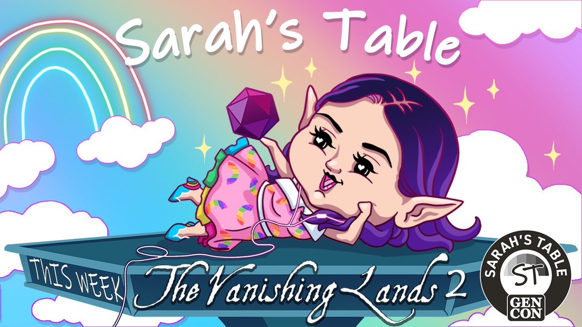 PixiesAndPins's tweet photo. Sarah’s Table
Friday May 31st
7pm CT
https://t.co/wYbC32FYs7

We build the adjacent land to Rhythm and round out the party in another episode of @LandsVanishing by Square Pixels. 

#SarahsTable #JoyfulGaming #GameNight #GenCon #GenConTV

@Gen_Con 
@jwmoore511 
@jkeating394 https://t.co/ZMNfK1Vu4z