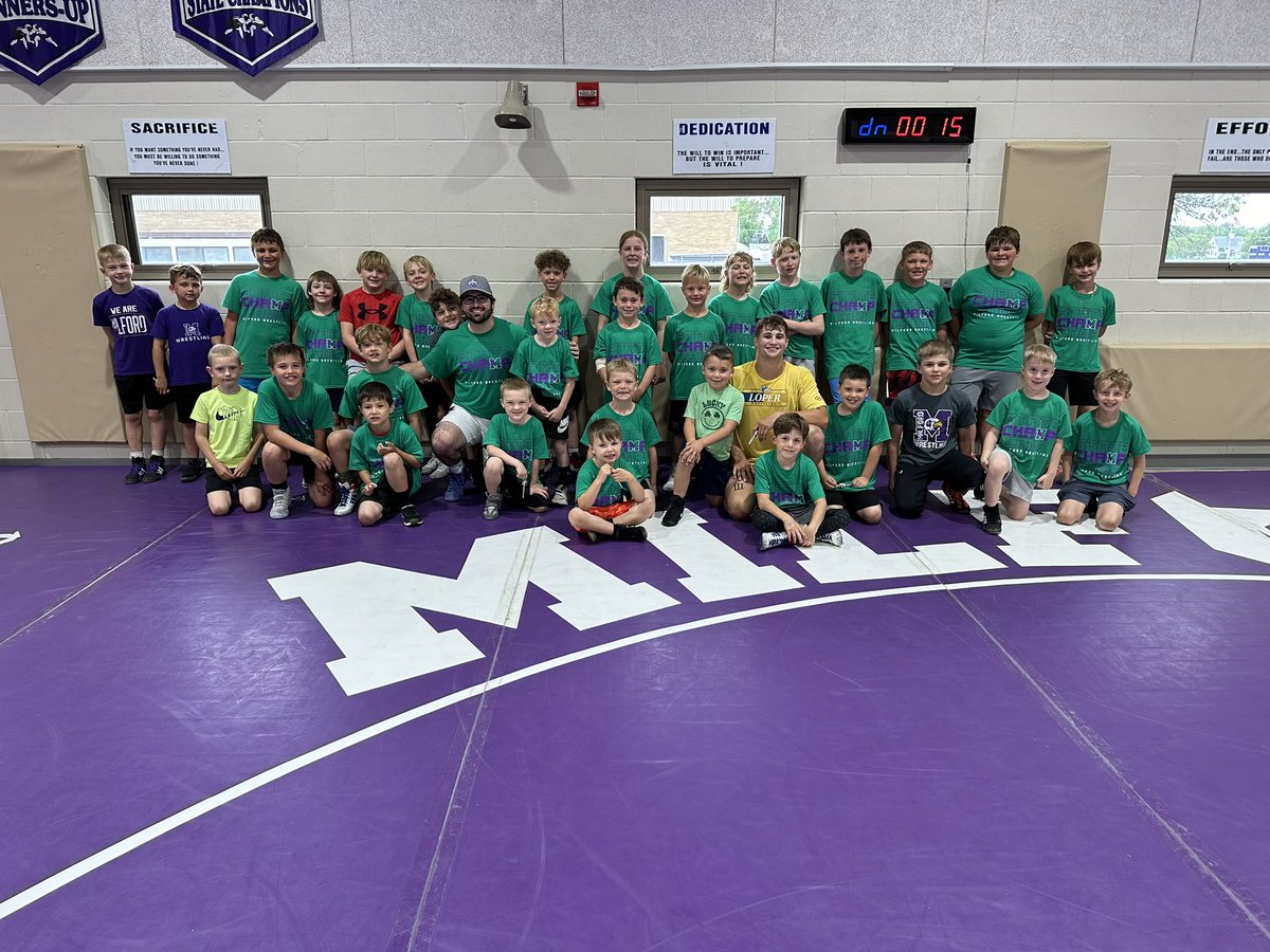 wrestlemilford's tweet photo. Another successful STATE CHAMP CAMP is in the books! Our wrestlers got after it and had the opportunity to learn from one of the best in the state! Huge thank you to Billy Higgins for coming out!
#ForTheBrand #LightTheSpark https://t.co/X2pWjZO6RA