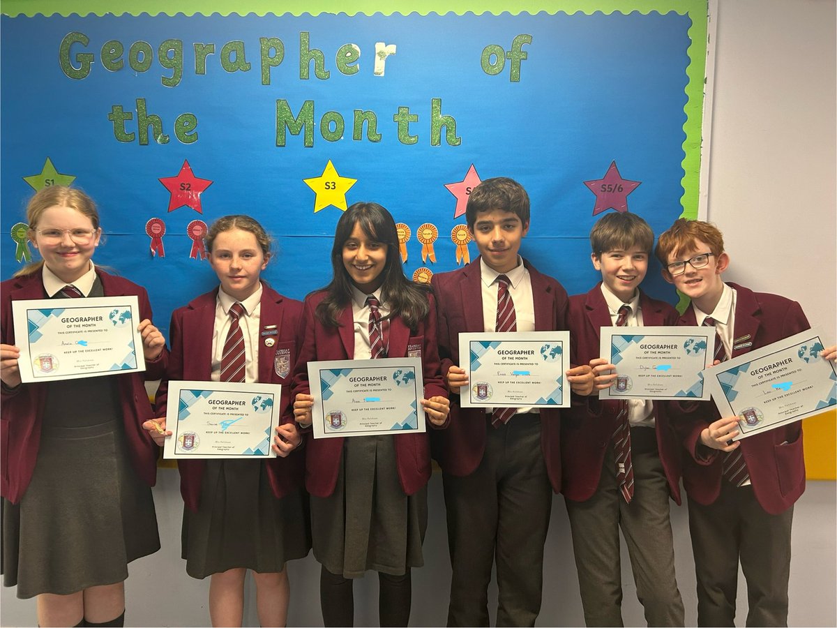 🌟🌎Congratulations to our Geographers who were awarded ‘Pupil of the month’ Well done- keep up the hard work! 🌟🌎
Here are some of our successful learners. 🥇<a href="/stninianshigh/">Saint Ninian's</a>