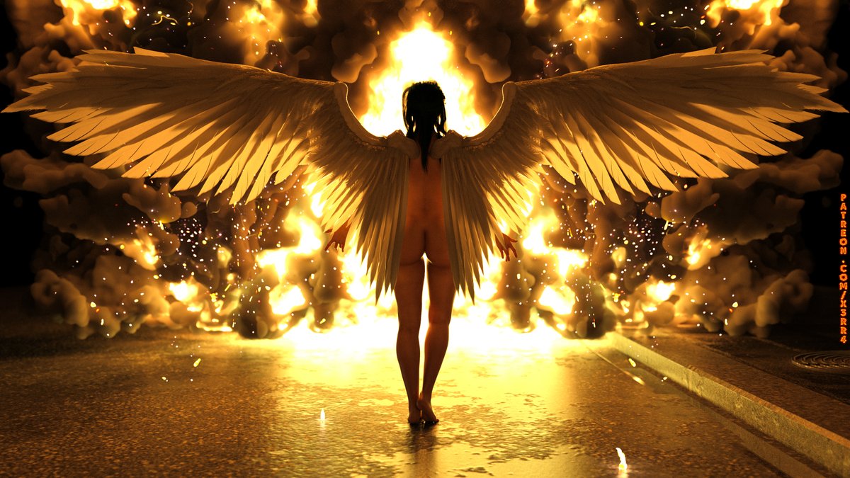 Hanna as angel for the monthly challenge I do with some friends. This time with: @2C_3D <a href="/SlickSHWart/">SlickSHWart 🔞</a> and <a href="/mohrscircle36k/">mohrscircle</a>