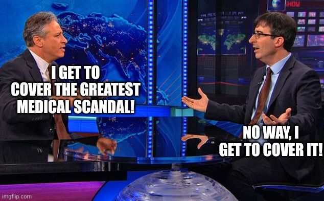 Sissel777's tweet photo. Who will cover "the greatest medical scandal of the 21st century?" @iamjohnoliver or @jonstewart ❓❓

https://t.co/nJEsKRHXYU

#JohnVsJonVsME
#GreatestMedicalScandal

https://t.co/fDY7CpKb6c https://t.co/R5YdHfp4nL