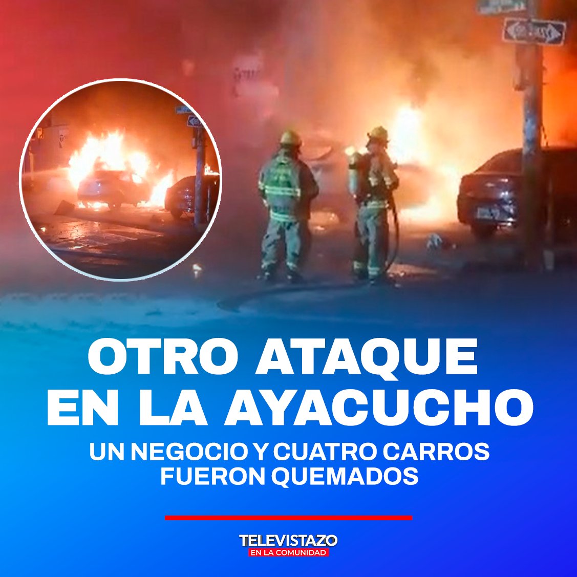 🗣️ Según testigos, sujetos que se movilizaban en una motocicleta lanzaron un artefacto que provocó el fuego, en un local del suroeste de #Guayaquil.

Más detalles 📲bit.ly/4aLidc7