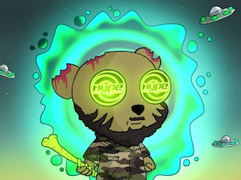 The HYPED AF #NFT collection will very shortly be passed to the Ambearsadors for a review &amp; to check for any errors or trait clashes. 

<a href="/PulsarTransfer/">PulsarTransfer</a> send 777777 HYPE to 100 retweets 

For now, here's a few sneak peeks of the generated degens in all the Hyperdimensional glory!