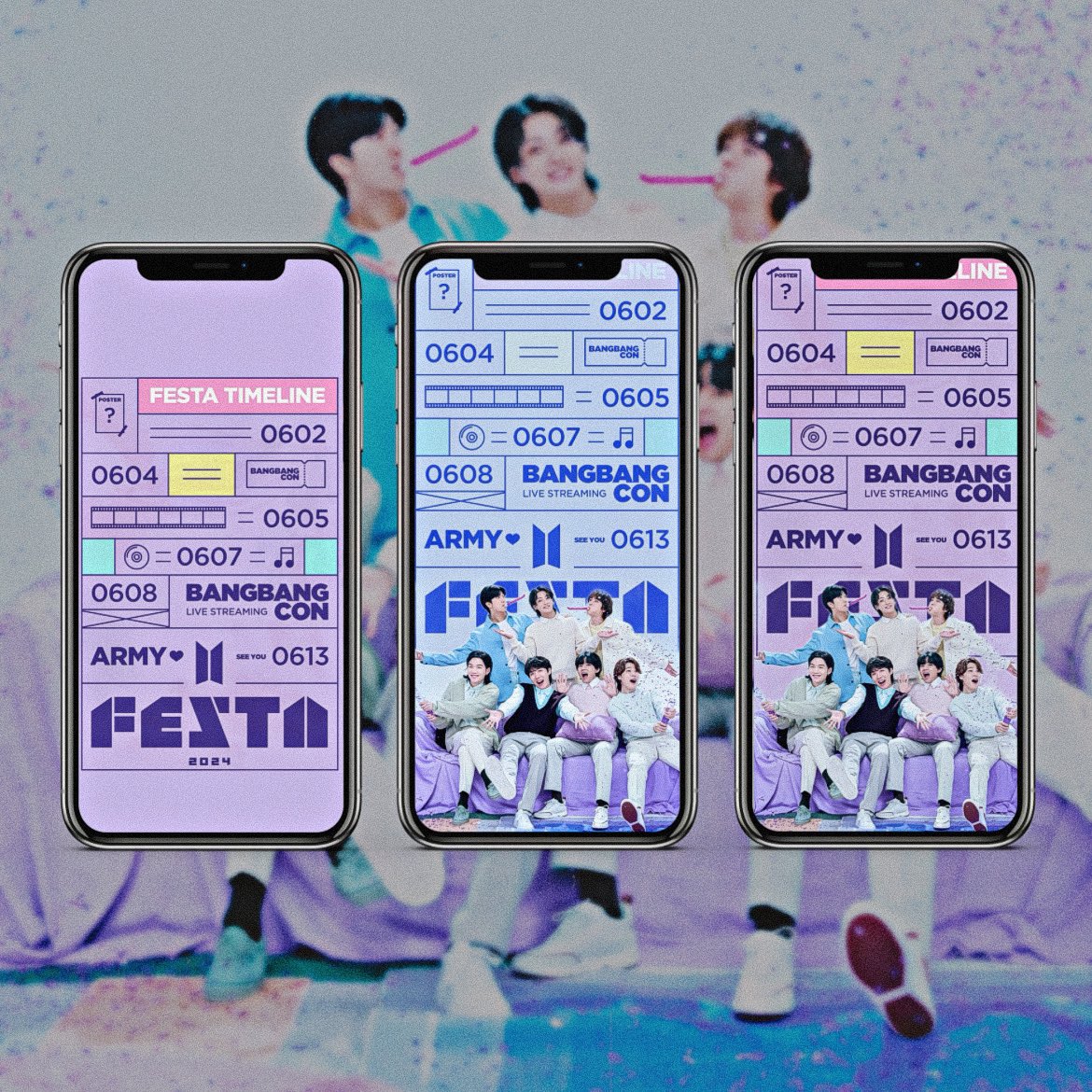 2024 #BTS FESTA Timeline 🗒️💜

Wallpaper/Lockscreen📱

#방탄소년단 #2024BTSFESTA #BTS11thAnniversary #btswallpaper #btslockscreen