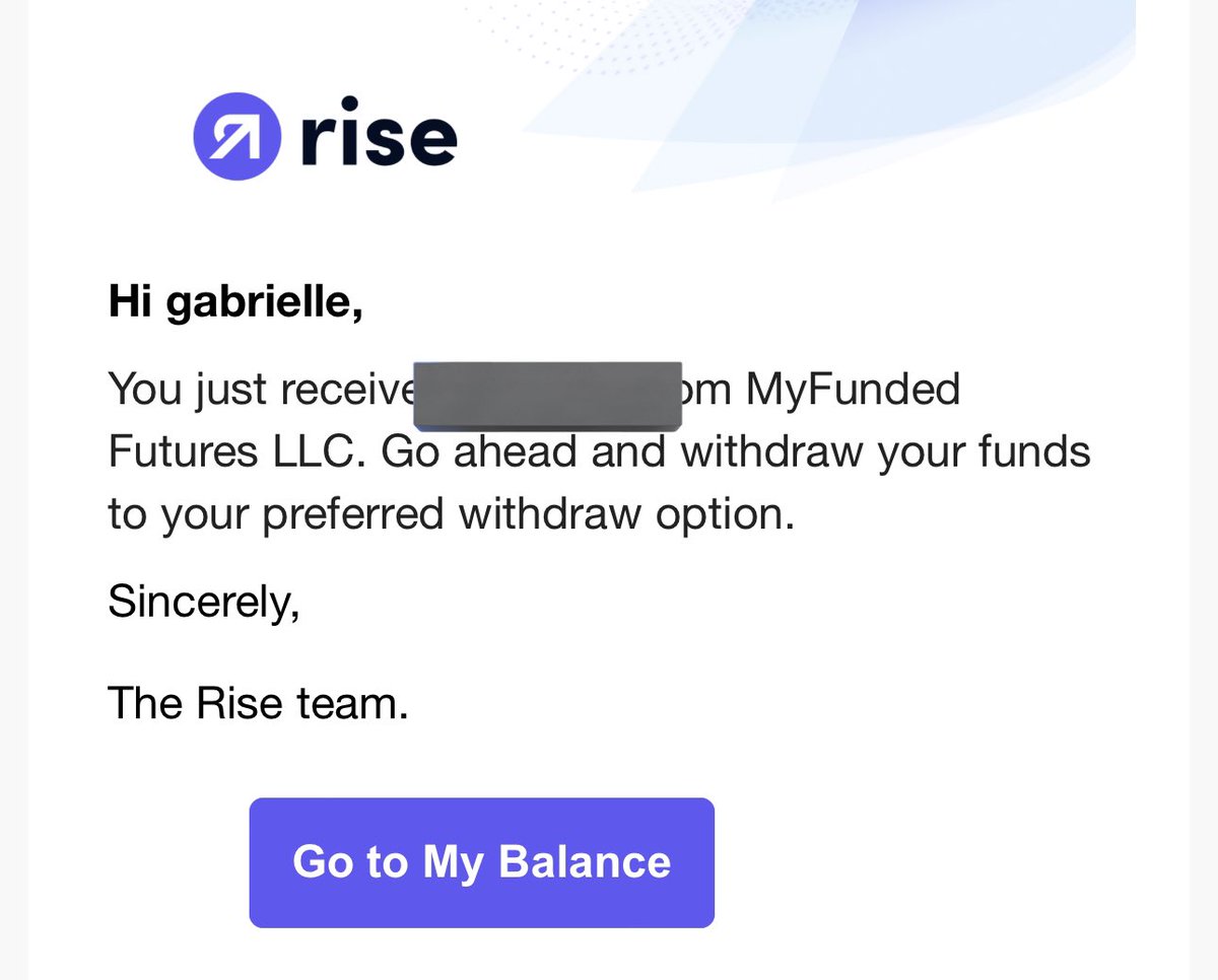 Received payout from @MyFundedFutures Never had an issue with a single payout yet.