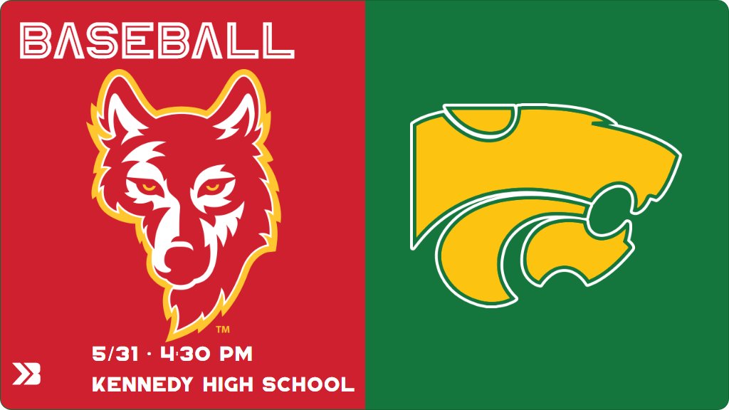 Baseball (Freshman Gold) Game Day! - Check out the event preview for the The Cedar Rapids Kennedy Cougars vs the Marion Wolves. It starts at 4:30 PM and is at Kennedy High School North Baseball Field. gobound.com/ia/ihsaa/baseb…