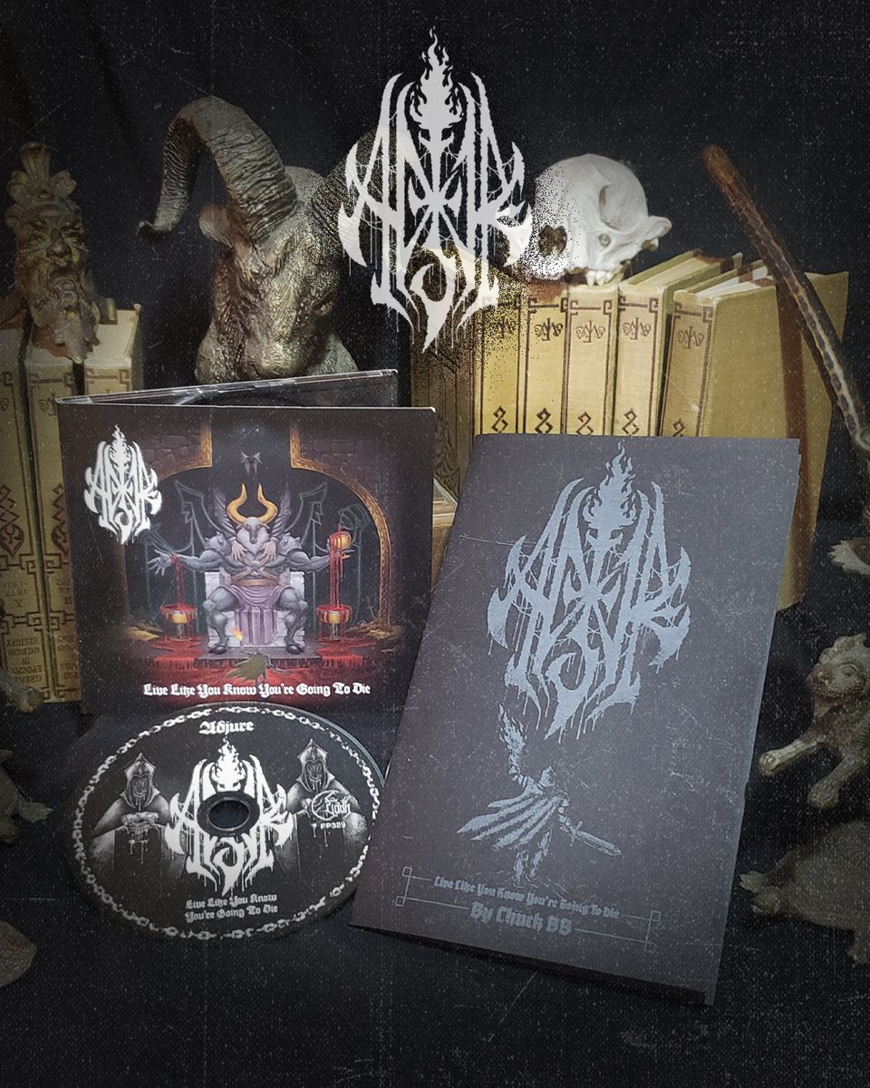 HEY! My new Black Metal record ADJURE 'Live Like You Know You're Going To Die' is out TODAY!!! Stream it on Spotify, or grab a CD or Cassette with a 20 page art/lyrics book from @thefiadh here: fiadh.bandcamp.com/album/live-lik… #blackmetal #heavymetal #dungeonsynth #metalmusic