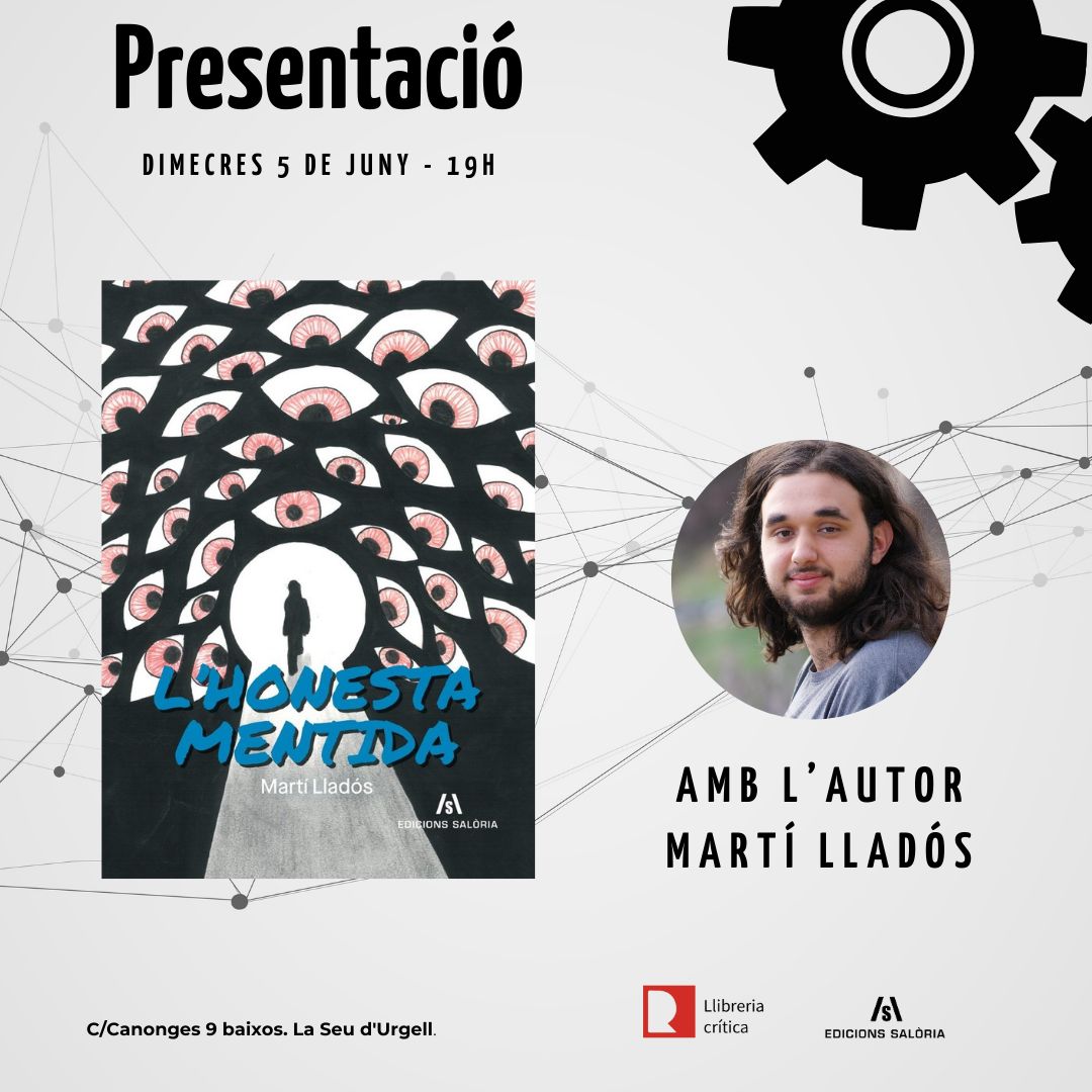 SaloriaEdicions's tweet photo. Dimecres que ve, dia 5 de juny a les 19h, presentació de 'L'honesta mentida' amb el seu autor, Martí Lladós, a @ElRefugiCoop . Us hi esperem!
#edicionssalòria #llibredelpirineu #llibreencatalà #elrefugi https://t.co/Rt0Gg8IusK