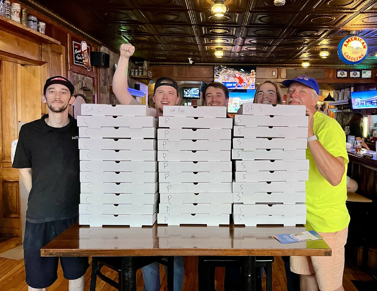 This weeks Wednesday night staff dinner at Official Wonderland Camp was sponsored by PaPPo's Pizzeria and Pub. Max Maples and his staff handcrafted pizzas for our staff and it was delicious as you would expect. Thank you Christopher Galloway for your support.