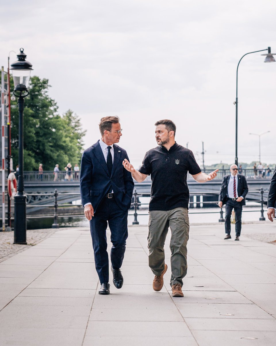 SwedishPM's tweet photo. I would like to thank my Nordic colleagues and @ZelenskyyUa for today's Nordic-Ukrainian Summit in Stockholm. 

Important steps have been taken towards strengthening cooperation between our countries in our support for Ukraine. Ukraine is fighting not only for its own freedom, but also for ours. You have our full support.