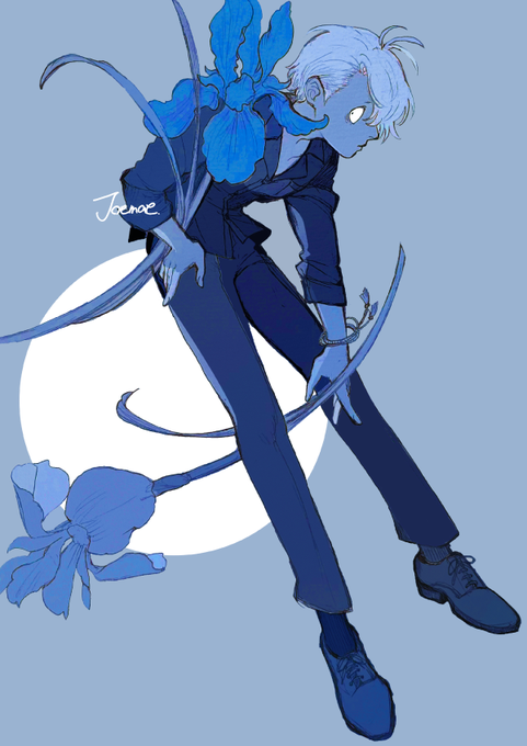 「blue background standing」 illustration images(Latest)