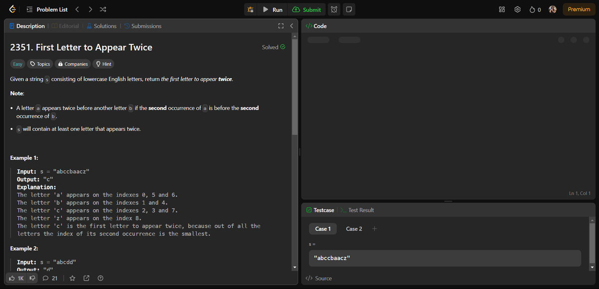 richab246's tweet photo. day 5⃣ of #30DaysCodingChallenge! I worked on some string problems today🚀

✅Ransom Note
✅First Unique Character in a String
✅First letter to appear twice

#dsa #leetcode https://t.co/RtPESIbg49