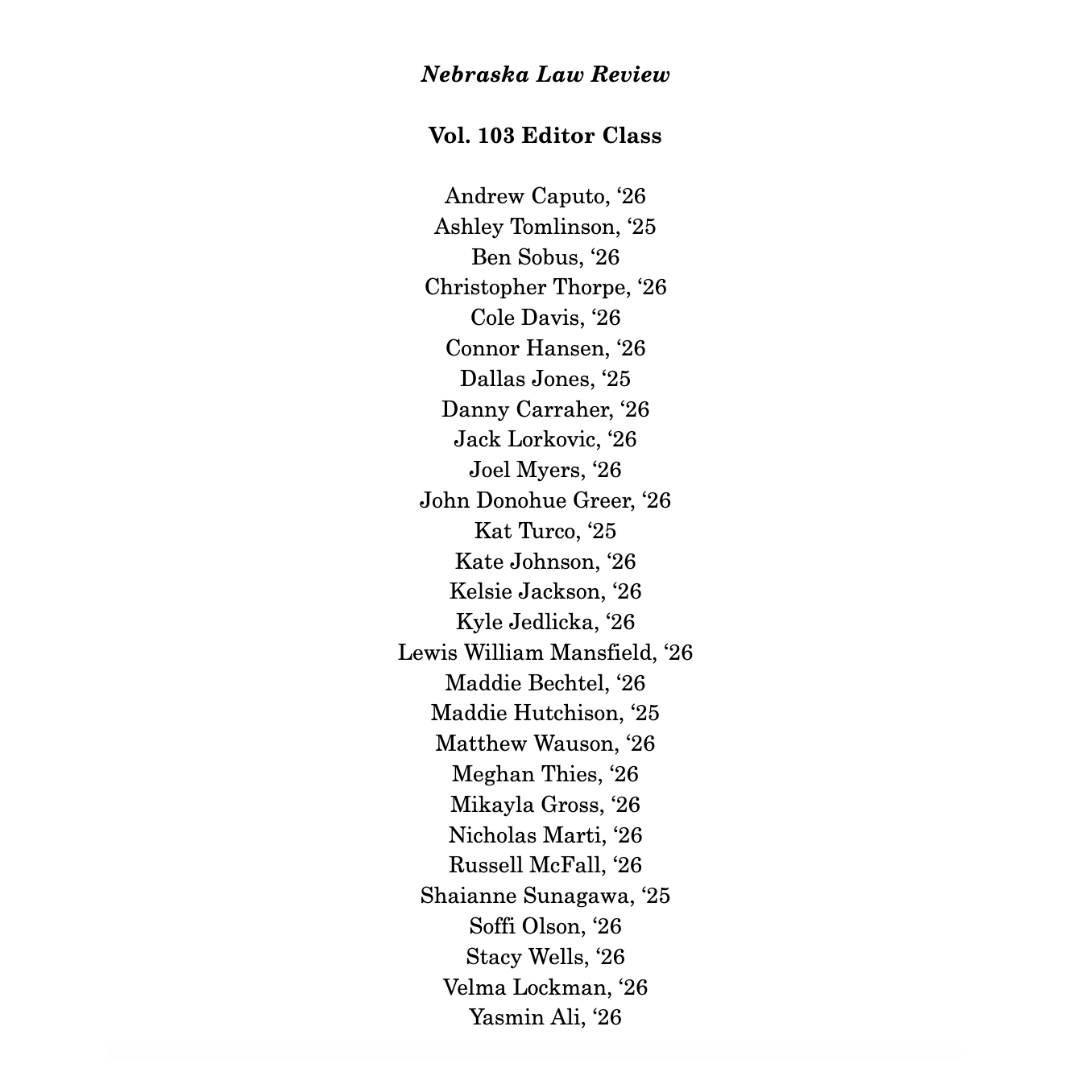 Nebraska Law Review tweet media