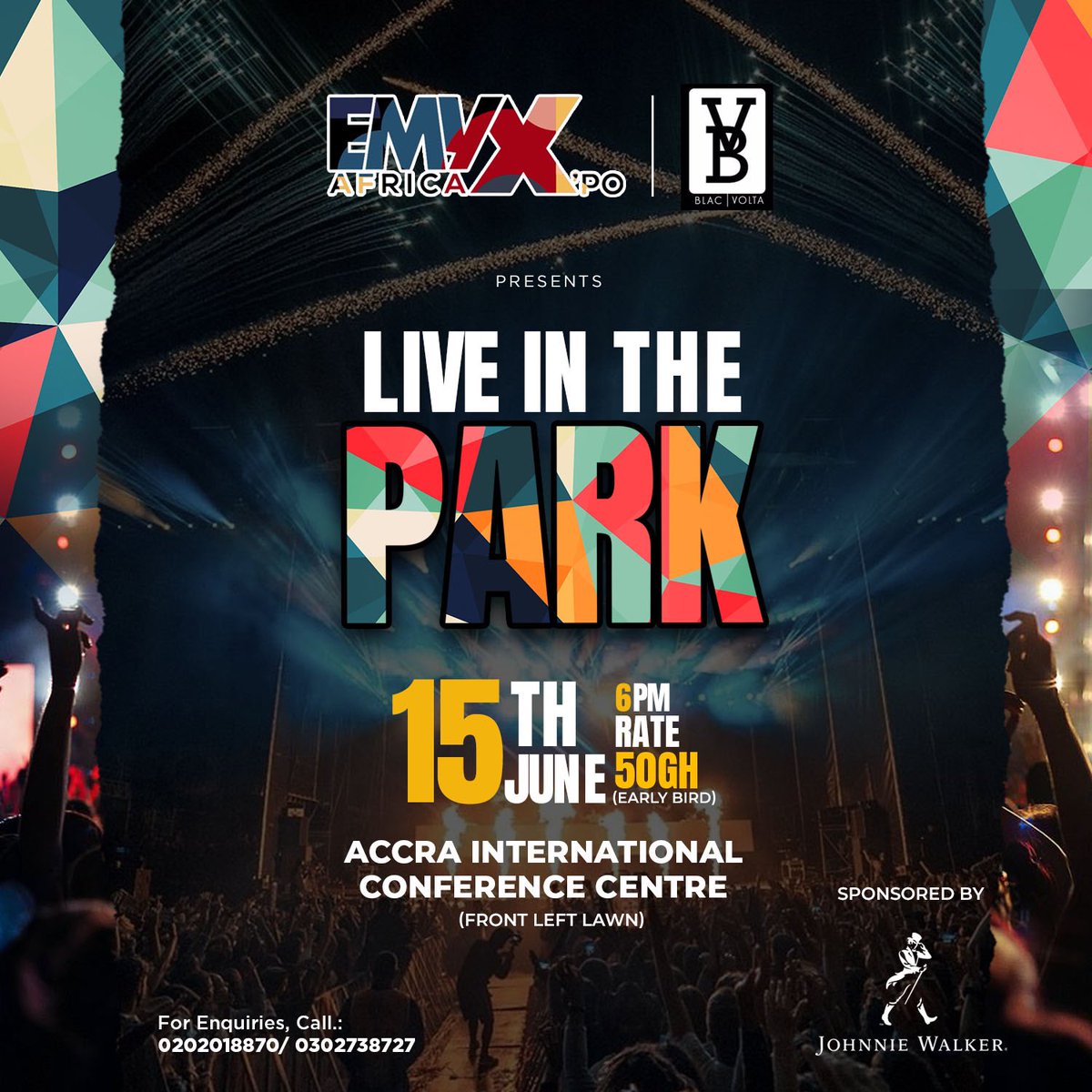 Andddd we’re back with more good news! We’ve partnered with <a href="/BlacVolta/">BlacVolta</a> to bring you Live in the Park concert at the #EMYAfricaExpo24. Join us to experience unforgettable performances under the stars.

Brought to you by: @JohnnieWalkerGH 

Stay tuned for the lineup announcement!