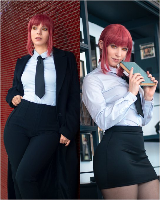 Pant Makima vs Skirt Makima Which version do you like the most?😋  Today is the last day to get 35+ pictures