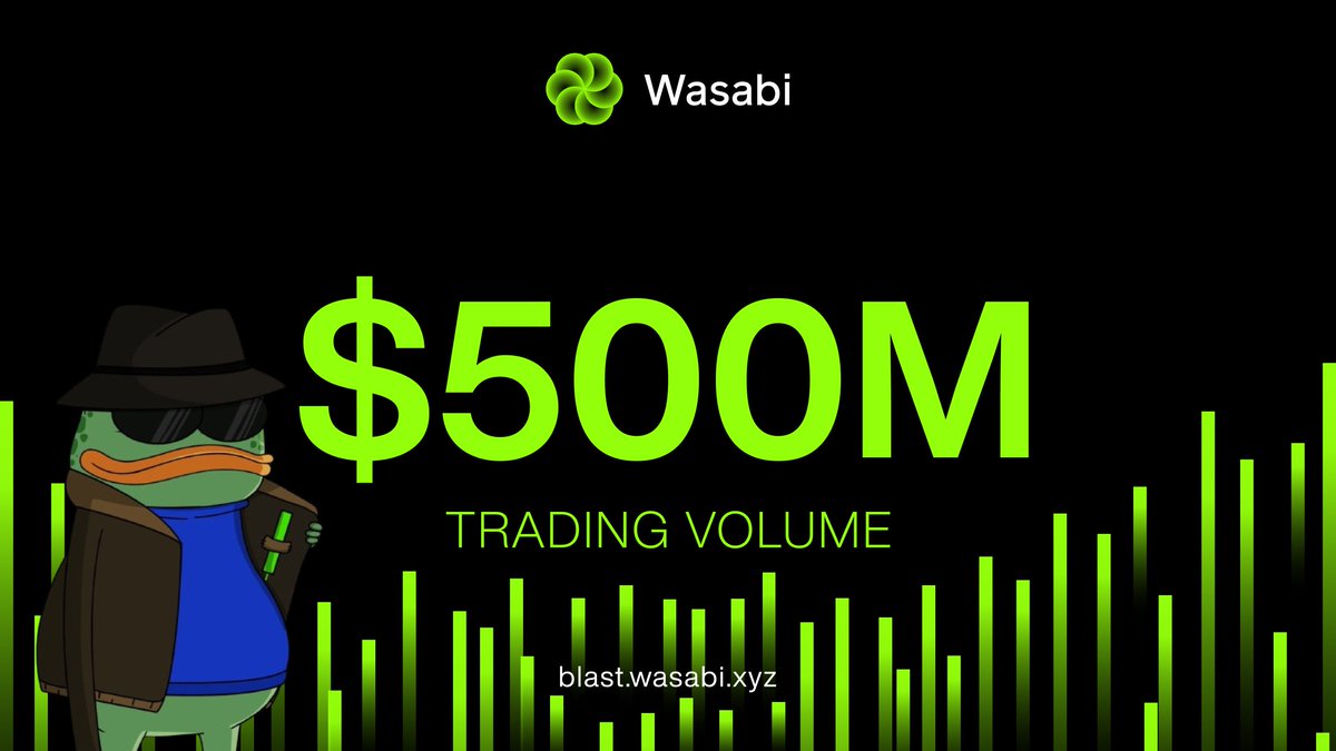 Some make hundreds of millions others make memes, we happen to make both. 🟢

We are thrilled to announce that we have surpassed 500M in trading volume!

We are proud to be at the forefront of CultureFi and are grateful for all of the support that the community has shown us 💚