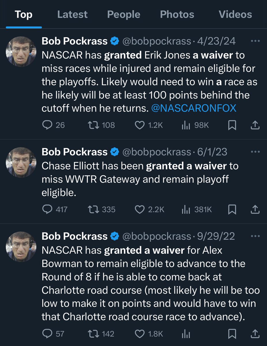 jeff_gluck's tweet image. Used @bobpockrass tweets to look at when some recent waivers were granted. 

Jones: Injury news announced April 23, waiver granted April 23

Elliott: Suspension announced May 30, waiver granted June 1

Bowman: Injury news announced Sept. 29, waiver granted Sept. 29

Larson: ?????