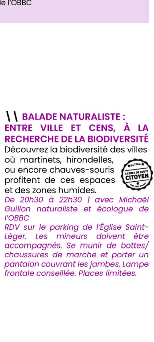 OBBC15's tweet photo. Samedi 1/6, ds le cadre de la Fête de l’environnement (orga. #OBBC +ville d'#Orvault), rdv pour une balade conduite par notre spécialiste faune et flore à la rencontre de cette biodiversité urbaine menacée et qui souvent passe inaperçue faute de posséder les clés pour la voir. https://t.co/J5tymDrizV