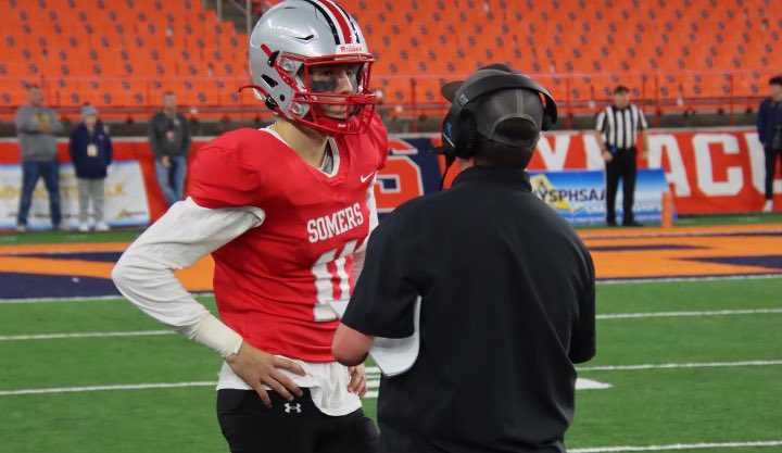 Where are they NOW? Former <a href="/block_tackle_fb/">Block & Tackle Football Camp</a> Camper, Counselor &amp; <a href="/SomersFootball/">Somers Football</a> Class ‘23 State Champ and NYS player of the year <a href="/MattFitzsimons4/">Matt Fitzsimons</a> is currently playing QB at <a href="/Wes_Football/">Wesleyan University Football</a> Matt majors in economics with a 3.55 GPA and had a huge year as the JV QB #BNTFam