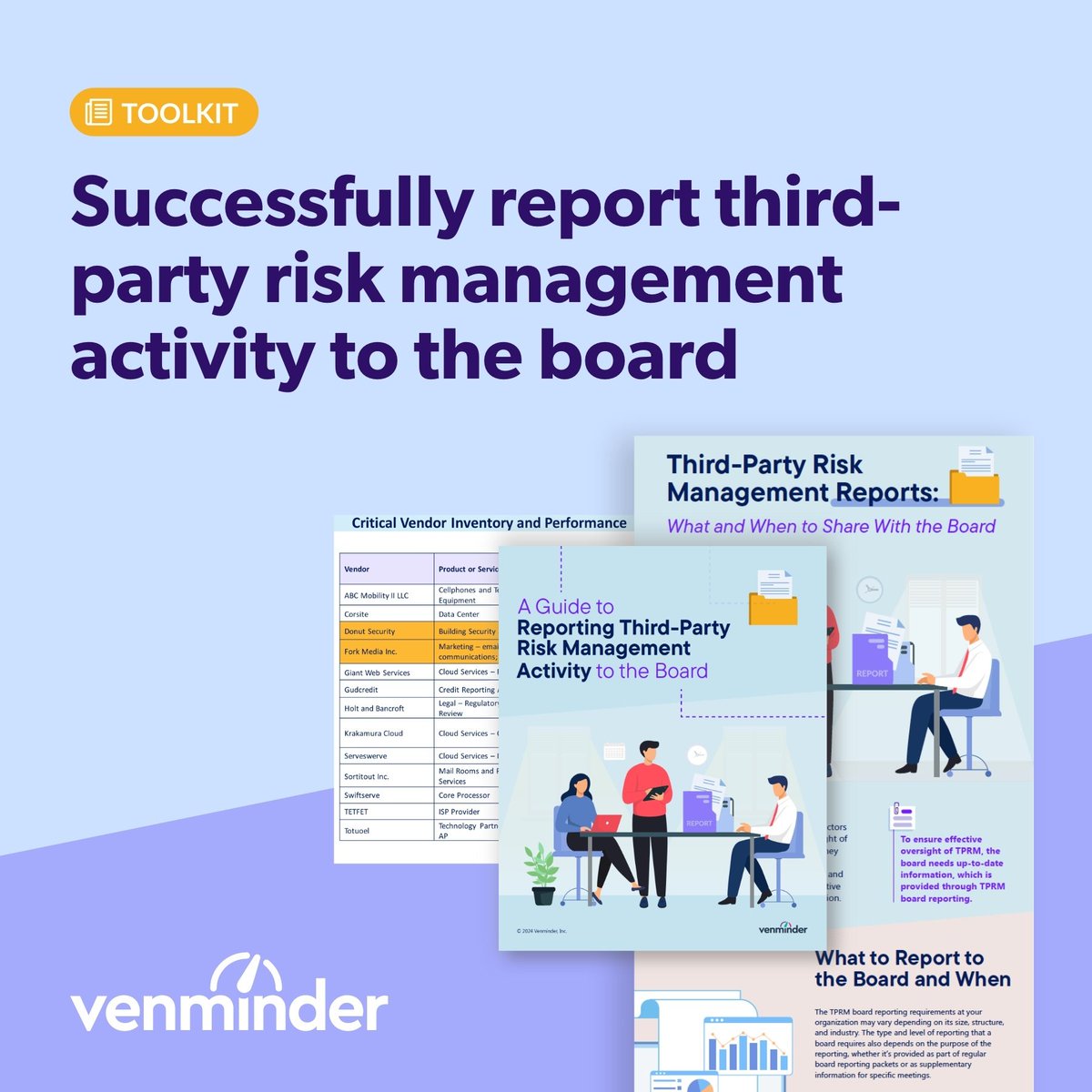 For effective oversight of TPRM, the board must have access to up-to-date and accurate information on third-party risks, compliance issues, and #TPRM performance: hubs.ly/Q02z5sMV0 This powerful toolkit includes an infographic, eBook, templates, and examples.