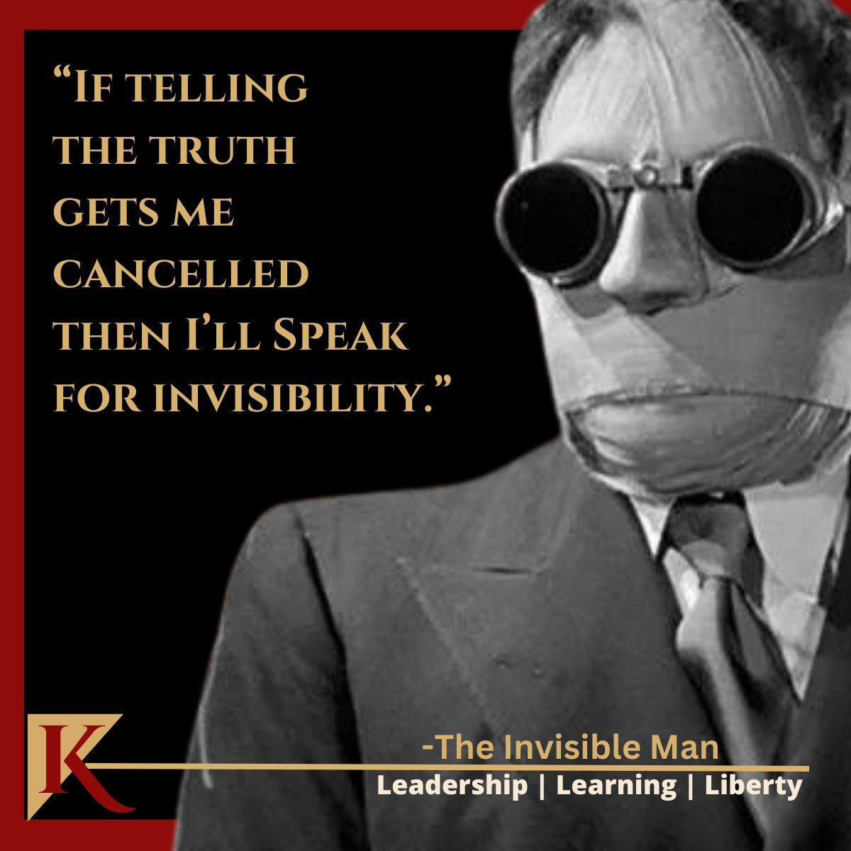 Hello Honest Friends,
If telling the Truth makes you invisible then keep telling it. The fear of cancellation is the foundation, the bedrock of integrity.
#leadership #learning #liberty #poetichuman #cancelculture #nofear #truth #integrity