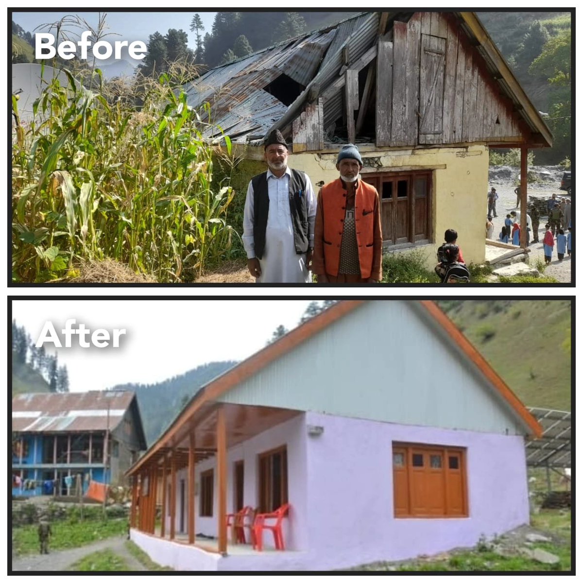 In the challenging terrain near the Line of Control in Kashmir, Naam Foundation collaborated with the @adgpi to renovate the Gaggar Hill Primary School. This essential educational institution now stands strong with its walls painted anew.