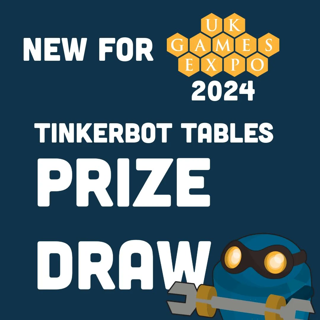 Tinkerbot Games (@tinkerbotgames) on Twitter photo New this <a href="/UKGamesExpo/">UK Games Expo</a> 🥳🎉
Come find us and enter our prize draw to win a table 😲 #ukgamesexpo2024 #ukge2024 #tinkerbotgames #tinkerbottables #prizedraw #comeandfindus #tabletopgames
Terms and conditions apply New this <a href="/UKGamesExpo/">UK Games Expo</a> 🥳🎉
Come find us and enter our prize draw to win a table 😲 #ukgamesexpo2024 #ukge2024 #tinkerbotgames #tinkerbottables #prizedraw #comeandfindus #tabletopgames
Terms and conditions apply